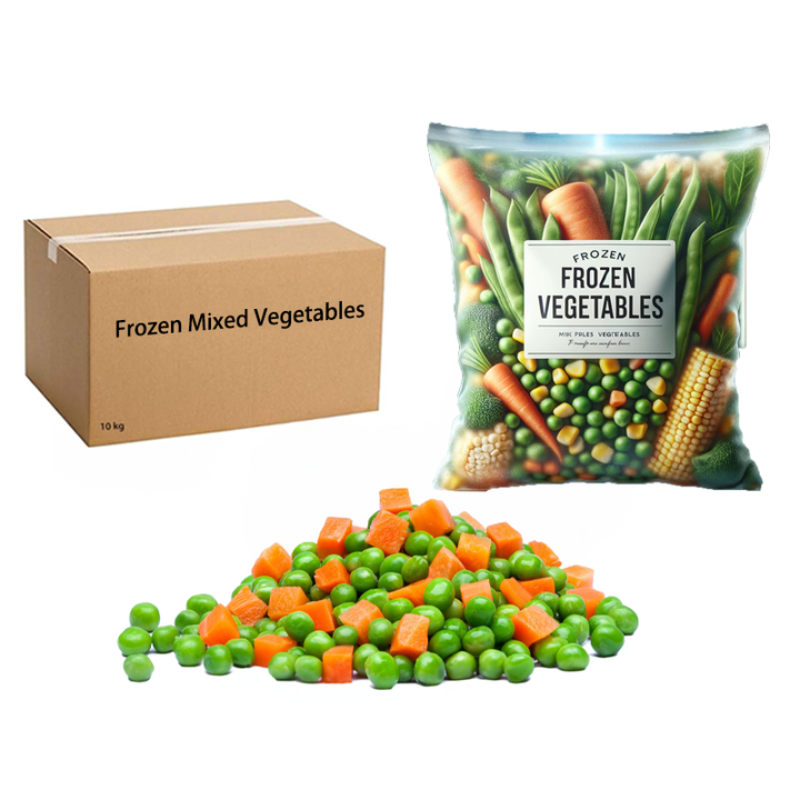 California Mixed Vegetables IQF 3-Way Frozen Whole Ingredients BRC HALAL HACCP Certified Fresh Corn Cube Chopped Fruit Carrot)