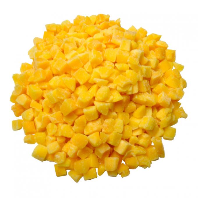 IQF Bio Gelbe Pfirsichw&uuml;rfel Gro&szlig;verpackung Tiefk&uuml;hlfr&uuml;chte Wasser Fruchtfleisch Ganze W&uuml;rfel und H&auml;lften S&uuml;&szlig;er Geschmack Konserviert 3