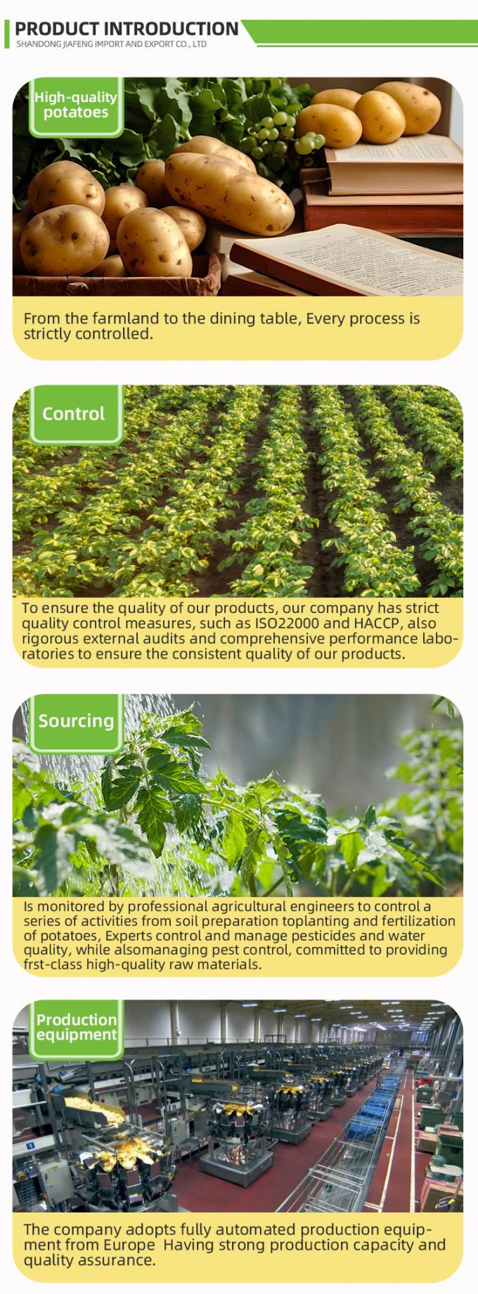 Automatische gefrorene Pommes Frites Frorene Pommes Frites Bio IQF Pommes Frites Massenverpackung 10 kg Frisches Material 2