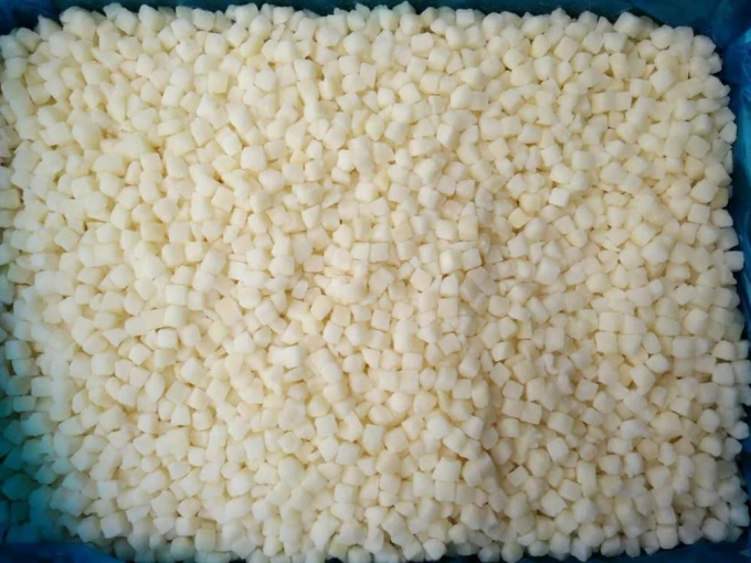 China Neues IQF Gefrorene Apfelst&uuml;cke W&uuml;rfelst&uuml;cke Scheiben 10 mm 6 mm Fuji Apfel Fr&uuml;chte Birne Kiwi Mangos Ananas Schwarzbeere Schwarze Currant 1