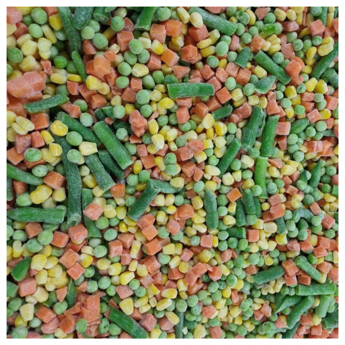 California-Gem&uuml;se-Mix IQF 3-fach gefroren, ganze Zutaten, BRC, HALAL, HACCP-zertifiziert, frischer Mais, W&uuml;rfel, gehacktes Obst, Karotte) 1
